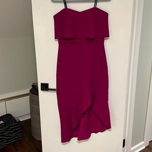 XSCAPE Fuchsia Ruffle Dress